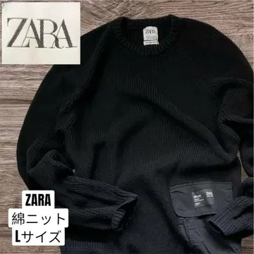 ZARA 블랙 니트 스웨터 포켓 부착