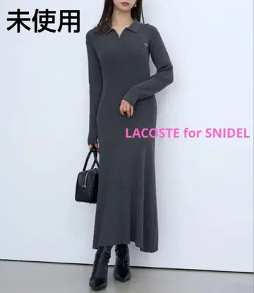 미사용 스나이델 별주 스키퍼 리브 니트 원피스 LACOSTE