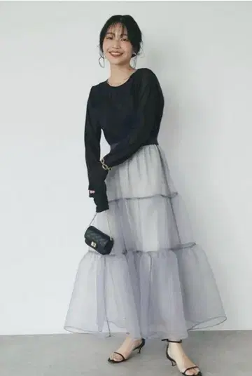 La boutique BonBon 시어 오간자 캉캉 스커트