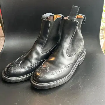 Tricker's 사이드 고어 부츠 UK7 블랙 명작