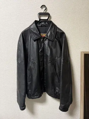 90s 가죽 자켓 (착용 사진 있음)