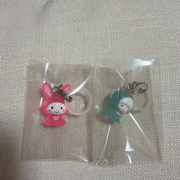 토끼와 물고기 아크릴 키링 2개 세트