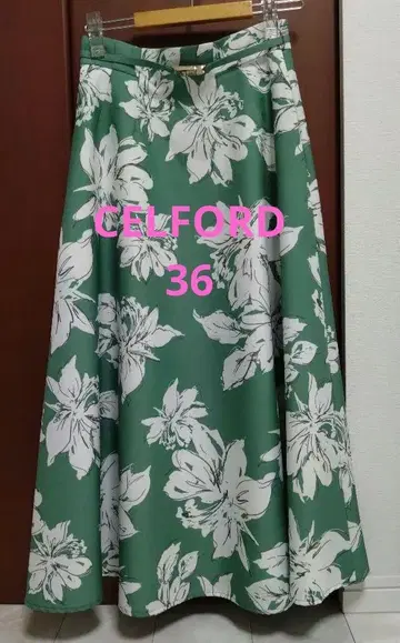 [ CELFORD ] 꽃무늬 플레어 롱 스커트