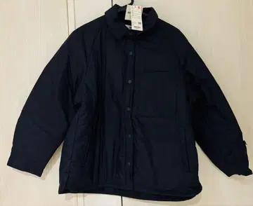 ANYA HINDMARCH 유니클로 네이비 퍼프 테크 셔츠 자켓