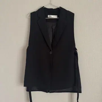ZARA 블랙 베스트 사이드 슬릿 베스트