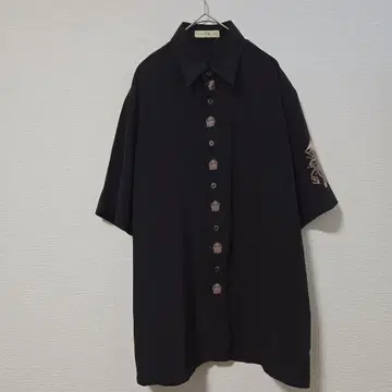 Excellent PAO Fashion 일본제 반팔 셔츠 M 남성용 블랙