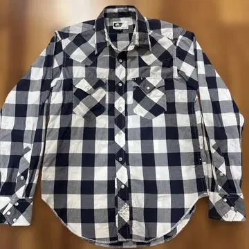 Engineered Garments 웨스턴 셔츠 S 네이비/화이트