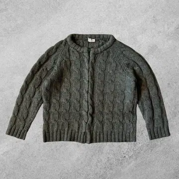 00s 빈티지 케이블 니트 가디건 그런지 y2k