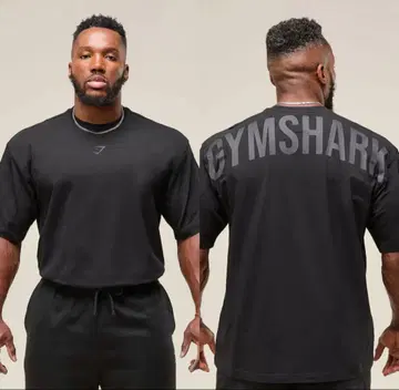 GYMSHARK 블랙 x 그레이 티셔츠 M 사이즈