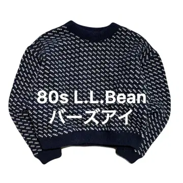 80s L.L.Bean USA 버즈아이 니트 쇼트 기장 엘엘빈