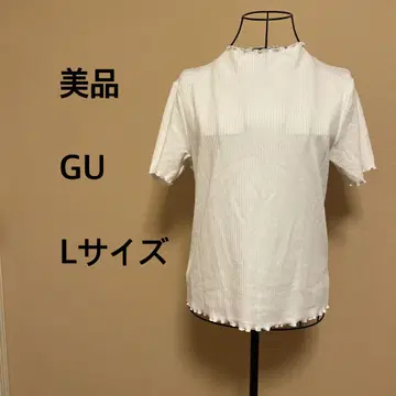 [ 새상품급 ] GU/여성용/반팔/티셔츠/화이트/화이트/심플