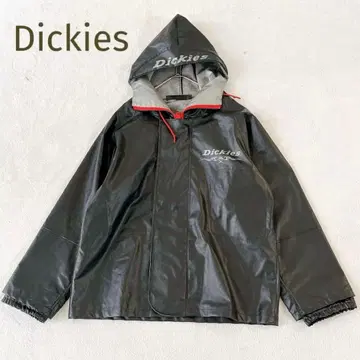 Dickies 레인코트 지퍼 자켓 아우터 백 로고 블랙 F