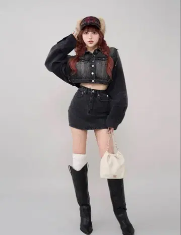 Darich 백커브 데님 미니 스커트 M 사이즈
