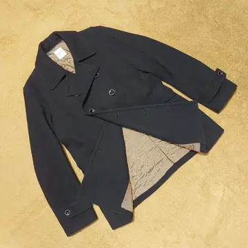 XL 타케오 키쿠치 더블 브레스트 안감 퀼팅 피 코트