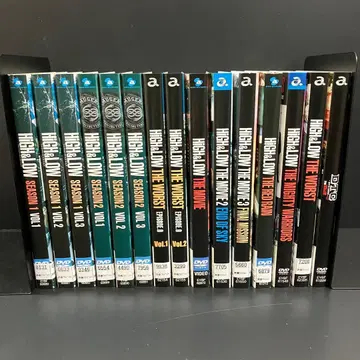 HiGH&LOW 시즌 1+2+극장판+관련 작품 전 15권 렌탈 DVD