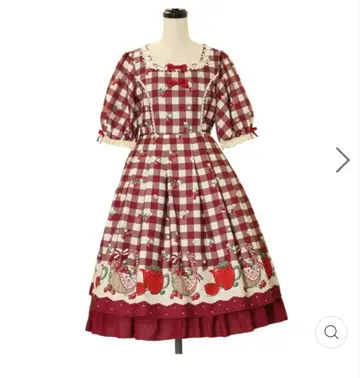 axes femme kawaii 딸기 무늬 원피스