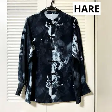 HARE 차이나셔츠 블루 블랙 클리닝 완료