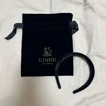ALEXANDRE DE PARIS 블랙 벨로아 머리띠