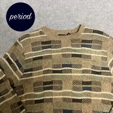 P2618 haggar 하거 올 패턴 코튼 니트