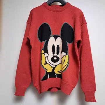 미키마우스 스웨터 니트 빨간색 디즈니 빈티지