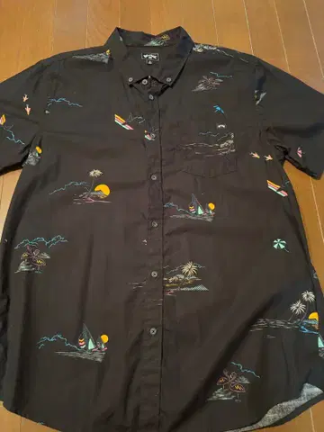 BILLABONG 블랙 알로하 셔츠