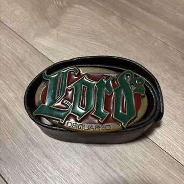 DSQUARED2 로고 가죽 벨트