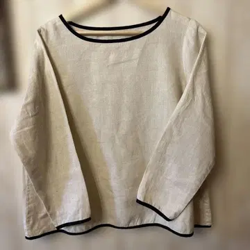 bisque 린넨 100% 베이지 긴팔 셔츠