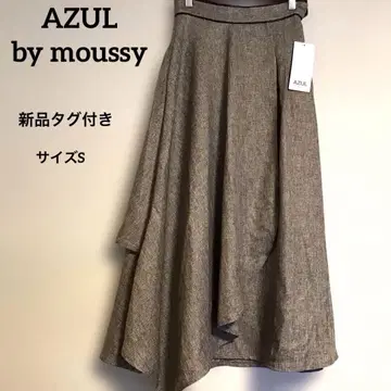 [ AZUL ] 체크 플레어 롱 스커트 (택 포함 새상품)