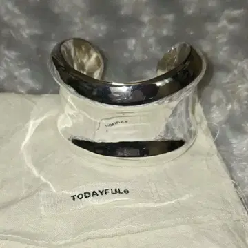 TODAYFUL Nature Wide Cuff 실버 뱅글 케이스 포함