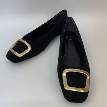 Fin 버클 포함 플랫슈즈 블랙 23.5cm