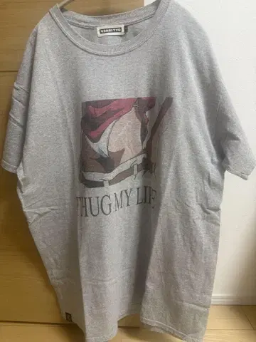 TSURI THUG MY LIFE 그레이 티셔츠