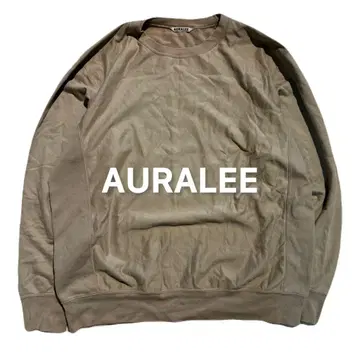 AURALEE 티셔츠 4 오라리 베이지 긴팔 긴팔 티셔츠