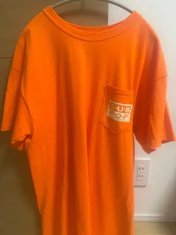 SUB POP 오렌지 T셔츠