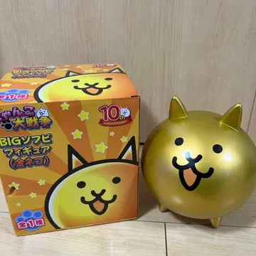 냥코 대전쟁 BIG 소프트 비닐 피규어 금 고양이
