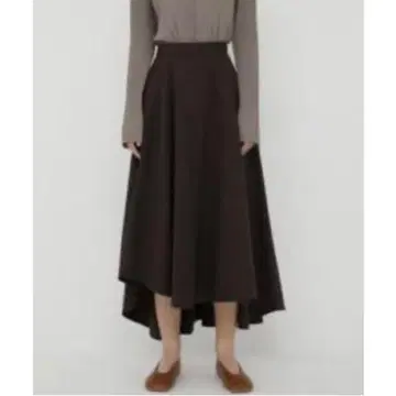 moussy [ M_ ] PLATE 스커트 다크 브라운