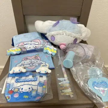 산리오 시나모롤 시나몬 봉제 인형 복조리 파우치 캡슐 토이