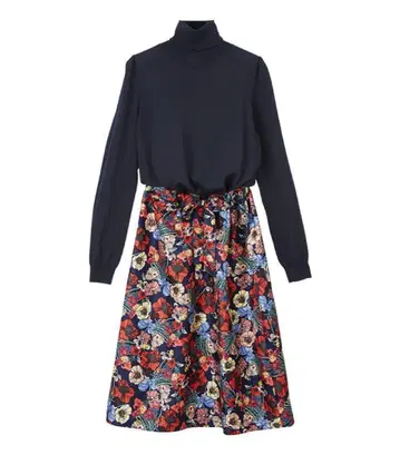 [ 가격 인하 ] 폴스미스 니트 터틀넥 꽃무늬 원피스