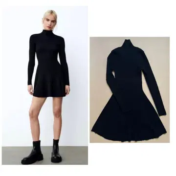 ZARA 하이넥 니트 원피스