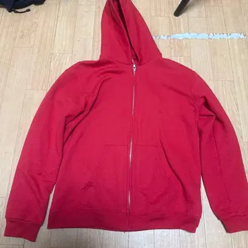 Champion 빨간색 풀 집업 후드티
