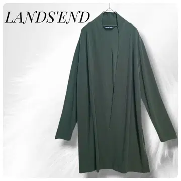 랜즈 엔드 Lands' End 올리브 그린 롱 가디건