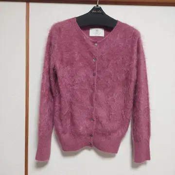 CASIMICO 동양방직 퓨어 캐시미어 100% 더스티 핑크 긴팔 가디건