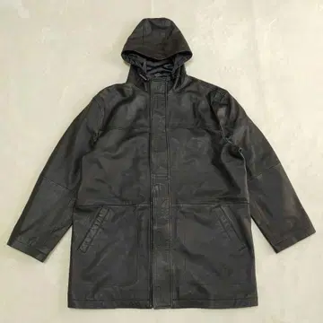 램 가죽 LL 후디드 가죽 자켓