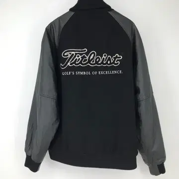 타이틀리스트 바시티 자켓 LL 블랙 소가죽