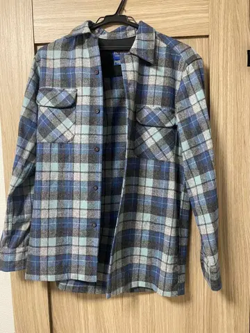 레어 PENDLETON 체크 무늬 보드 셔츠 XXS 박스 실루엣