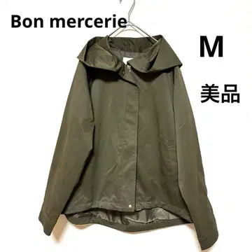Bon mercerie 후드 부착 숏 자켓 카키 38 M 상당 여성용