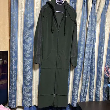 LGB 후드 부착 롱 다크 그린 후드티 새상품급