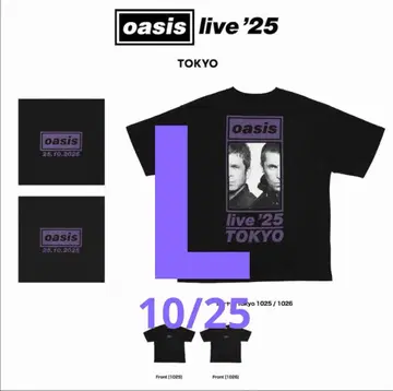 Oasis 회장 한정판 1025 L 사이즈 T셔츠 오아시스