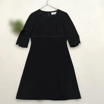 새상품급 [소와르베니르] 포멀 원피스 9 6부 소매 블랙 연중무휴