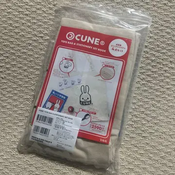 [ 미개봉 새상품 ] CUNE 큔 토트백 & 문구 세트북