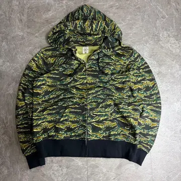 00s archive 카모플라주 집업 후드티 타이거 카모 구제 의류